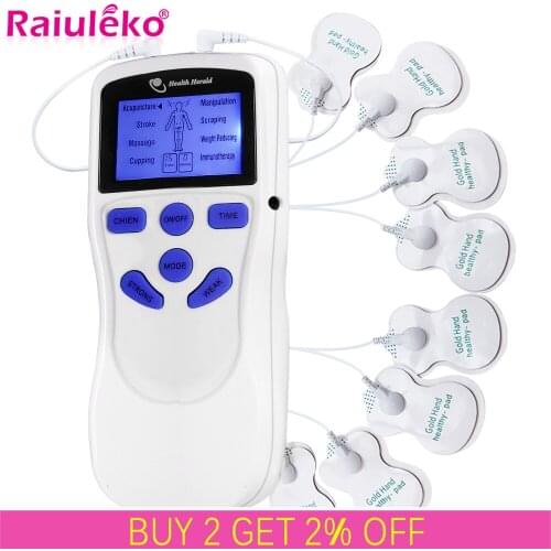 8 Mode EMS Electric Muscle Stimulator 15Levels TENS Machine Acupuncture Body Massage Digital Therapy Massager Electrostimulation
