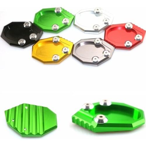 For KAWASAKI VERSYS650 2010 11 12 13 14 15 16 17 KLX250CNC Aluminum Motorcycle Side Stand Plate Kickstand Extension Pad Enlarger