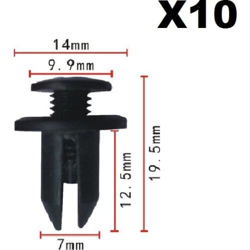 B10 - DOOR MOULDING TRIM STRIP CLIPS RUBSTRIP X10 Plastic Clips