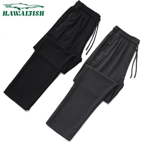 Hawaifish brand mens pants High quality ice silk casual summer jogger elastic sports fashion style work wear plus size 7XL 8XL