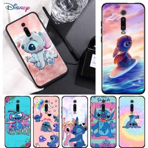 Disney Cute Stitch For Xiaomi Redmi 9 9C 9A 9I 9T 10X 8A 8 7A 7 6A 6 5 S2 Y3 Y2 K30 Ultra K20 Pro Black Phone Case