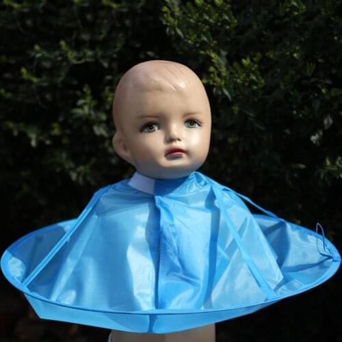Baby Kids Children Haircut Catcher Apron Cape Hairdresser Barber Haircut Umbrella High-end Hair Clipper Gift Blue Color