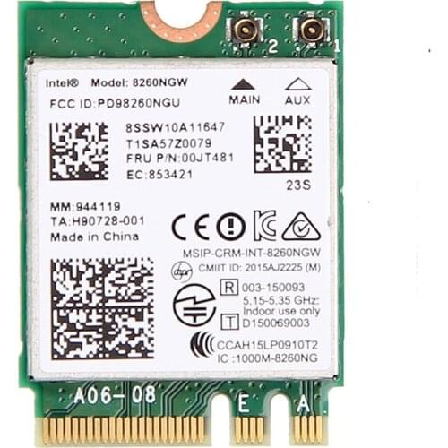 New For Lenovo Dual Band Wireless-AC 8260 8260NGW NGFF M.2 802.11ac 867Mbps WIFI Bluetooth 4.2 Wlan Card