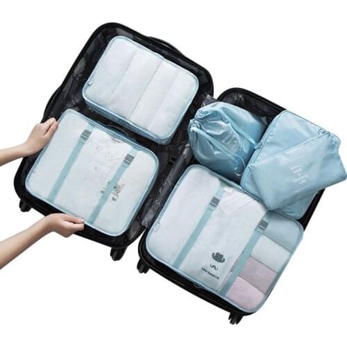 6Pcs Traveling Bags High Capacity Clothes Packing Cubes Luggage Organizer Tidy Pouch Portable Container Waterproof Storage Case