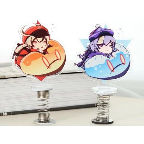 Game Anime Genshin Impact Zhongli Cosplay New Slime Shake Stands Tartaglia Xiao Qiqi Cute Desk Decor Fans Collection Prop Gift