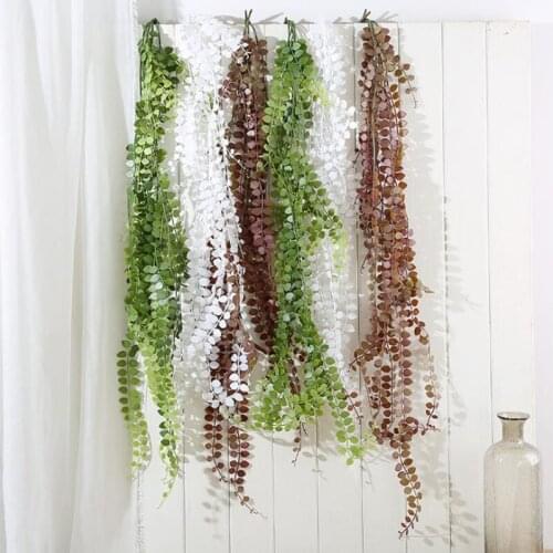 Artificial plant wall hanging simulation plants rattan leaf mosaic rattan fittings wall ceiling decor green leaf Fake plant