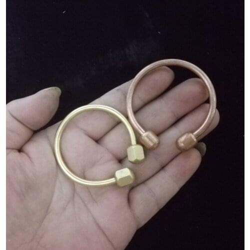 Brass Key Clasp Retro Pure Copper Simple car key ring package