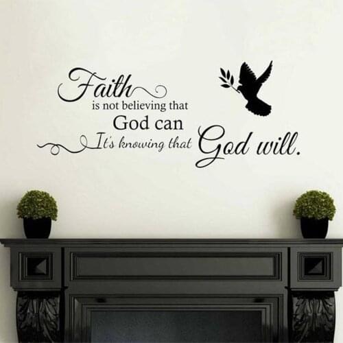Religious Wall Art Sticker "Faith Is..." Vinyl Decal Modern Transfer God Home Decoration Accessories For Living Room Murals C561