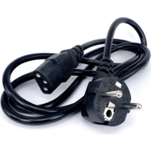 New Arrival 1.5m C13 IEC Kettle to European 2 pin Round AC EU Plug Power Cable Lead Cord PC