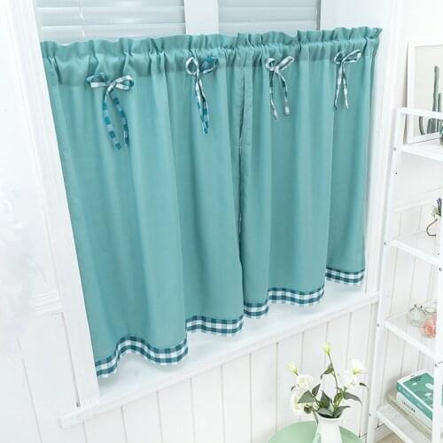 Window Curtains Short Curtain For Kitchen Bedroom Cabinet Door Separate Curtain Bow-knot Decor Curtains Cafe Bar Half-Curtain