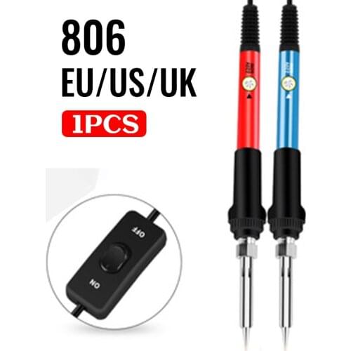 Soldering Iron 60W LCD Digital Display Adjustable Temperature Electric Soldering Iron 110V EU US UK Welding Repairing Tool