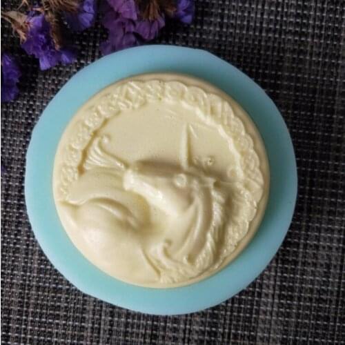 PRZY DW0119 silicone mold soap mould 3d animals unicorn handmade soap making molds candle silicone unicorn mold resin clay mold