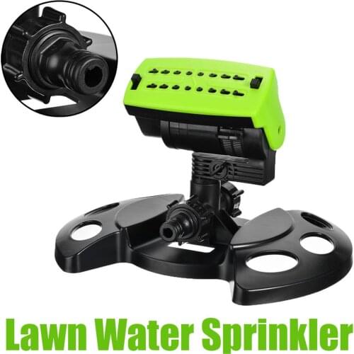 1pcs Plastic Aluminum Tube Lawn Sprinkler Water Sprinkler Garden Watering Impulse Sprinkler With 16 Holes Garden Sprinklers