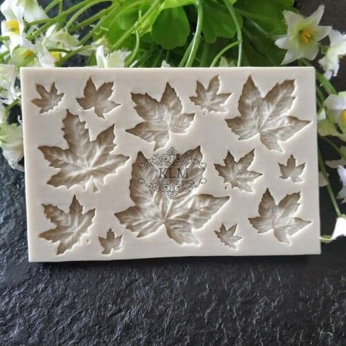 KLM-00151 Maple Leaf Silicone Mould Leaves chocolate cake tools