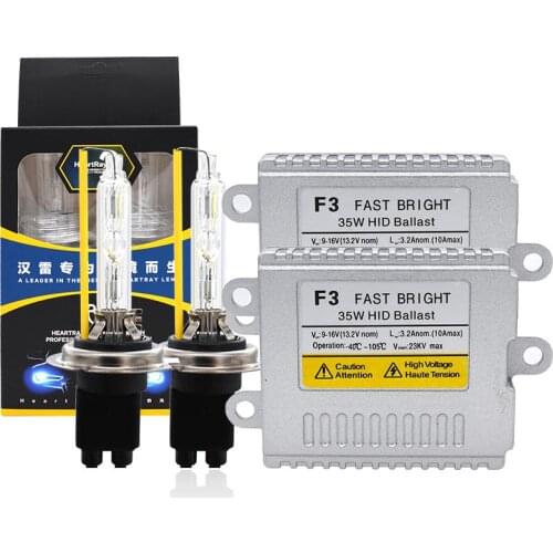 SKYJOYCE 35W F3 Fast Bright HID Xenon Ballast Kit 35W 4500K H1 HID Bulb H11 9005 9006 H7 5500K 6500K D2H Heartray HID Xenon Kit