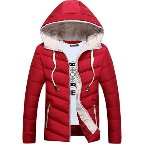 Hoodie Mens Fashion Casual Men Hooded Jacket 2020 Winter Casual Slim Mens Hooded Jackets Man Down Coat Plus Size M-3XL YYJ0047