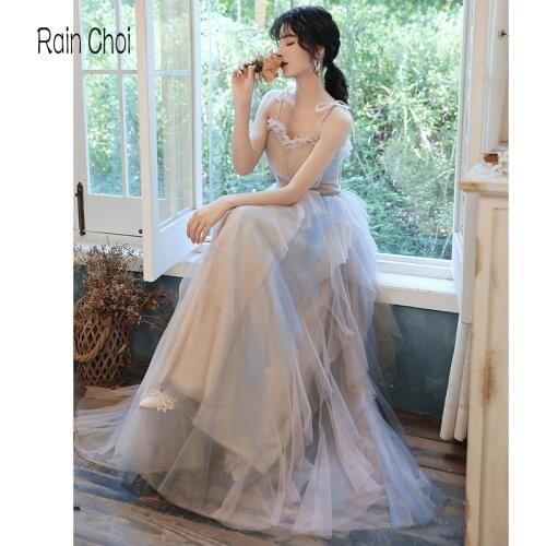 Formal Prom Dresses Tulle Sleeveless Party NIght Gowns Long Evening Dress