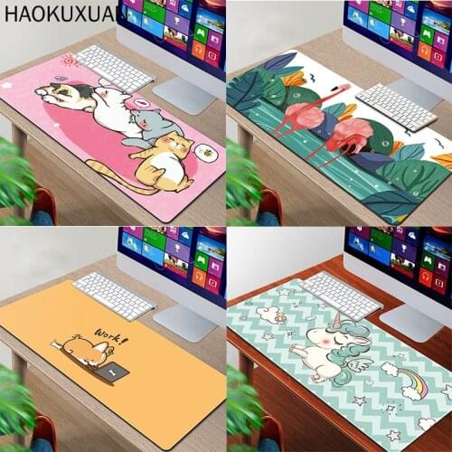 Waterproof Cute Mouse Pad computer Desk Mat Large Kawaii Gaming Accessoroes Laptop Keyboard Mac Book