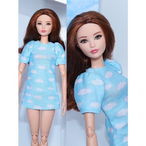 Cloud dress Blue princess skirt clothing outfit For 1/6 BJD Xinyi FR ST Barbie Doll / 30cm doll clothes