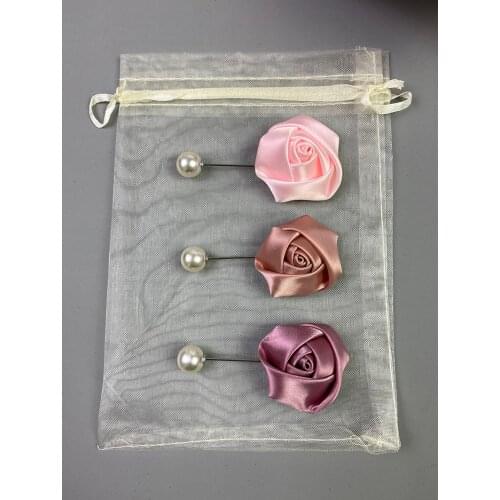 12 pieces Headscarf Shawl Scarf Lady Muslim Scarf Hijab Clips Rose Pearls Brooch Scarf Brooch Pins