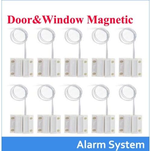 10pcs /lot Door Window Contacts Security Magnetic Reed Spring Switch Alarm Normal close Style Screws