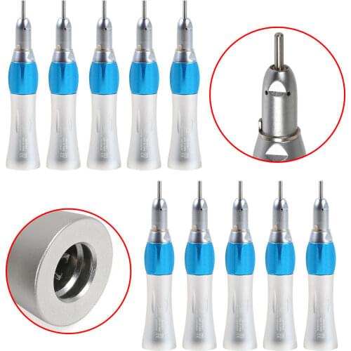10PCS NSK Style Dental Slow Low Speed Straight Handpiece Nose cone Standard E-type 1:1 Ratio