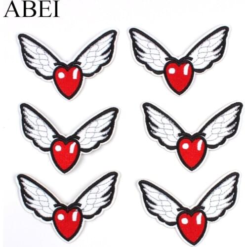 10pcs Quality Embroidery Angel Wings Patches Iron On Love Stickers for Girl Jeans Coats Shoes Bags Decoration DIY Badge Applique
