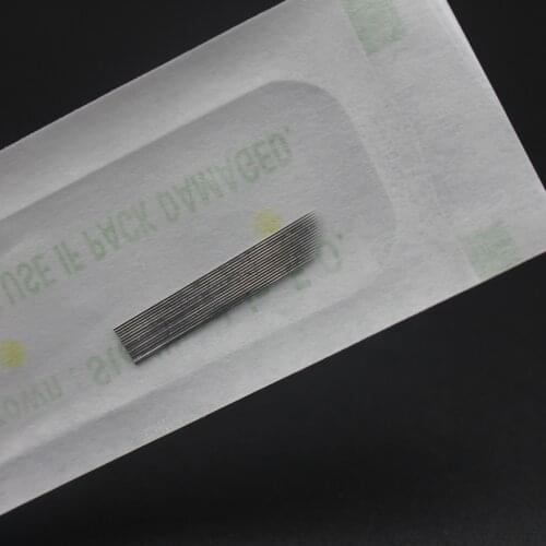 100 pcs single row 15pin permanent makeup blade For Manuel Pen Embroidery 3D Eyebrow Tattoo needle