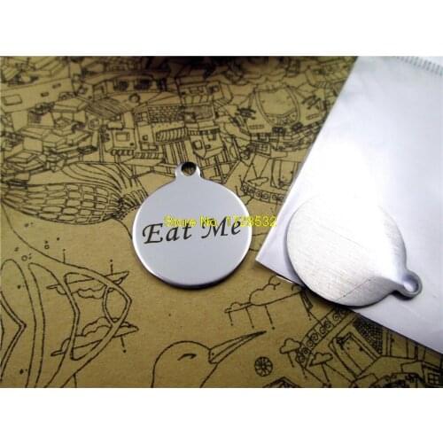 10pcs-stainless steel Charms Eat Me DIY Charms Pendants for necklace/bracelet/keychain DIY jewelry
