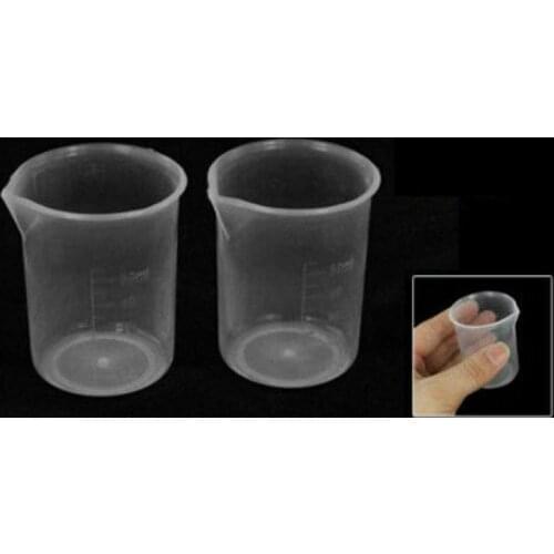 50ml Clear Plastic Graduated Measuring Cup for Baking Beaker Liquid Measure JugCup Container