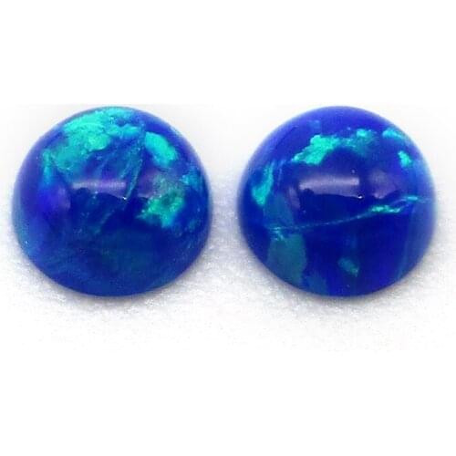 50pcs/Lot OP27 Dark Blue Synthetic Opal Cabochon / 2.0mm~10mm Round Opalstone/ OP Gemstone Price