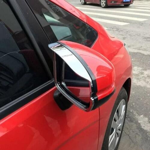 ABS Chrome for Honda City 2015 2016 2017 2018 Accessories Car rearview mirror block rain eyebrow Cover trim