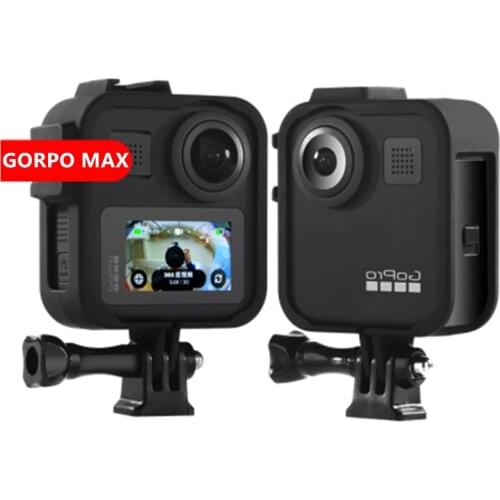 For Gopro Max Accessories Protective Frame Case Standard Shell Protector Housing + Lone Screw Base Mount For Go Pro 360 Camera