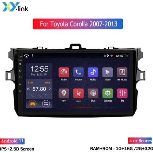 Android 8.1 Car Radio Multimedia Player GPS Navigation system For Toyota Corolla 2007 - 2013 audio stereo accessories no 2 din