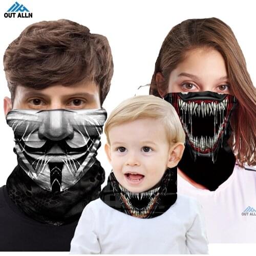 Venom Tube Buff Neck Bandana Gaiters Multi Scarf Headband Anonymous Balaclava Skimask Camping Sport Masque Punisher Face Shield