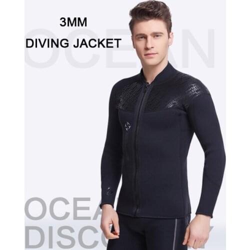 For 3mm snorkel thickening thermal split long-sleeve top rubber zipper submersible service wet suit diving scuba diving suit