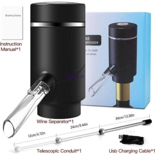 Electric Wine Dispenser Pump Wine Aerator Automatic Wine Pourer Portable Automatic One-Touch Wine Decanter Wine USB Rechargeable