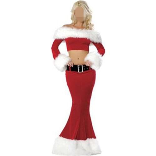 Fantasy Christmas Costumes Women Red Sexy Cosplay Costume Christmas Beauty Hooded Dress