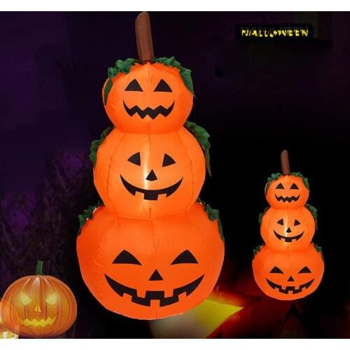 Halloween Pumpkin Shape Inflatable Model 1.2m Pumpkin Ghost Halloween Decoration Inflatable Inflatable Model Party Accesoories