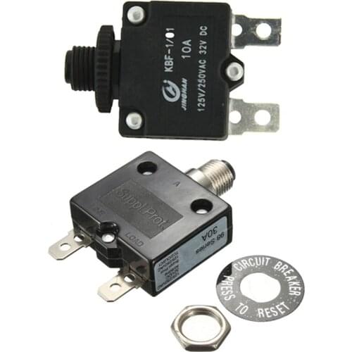 HS-R01 125/250VAC 50VDC Momentary Press Button Switch with 30A 125/250VAC 50VDC Protector for Generator