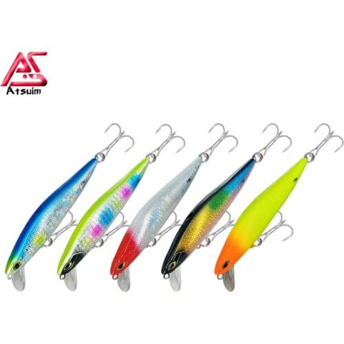 AS 5g7g10g14g Minnow Fishing Lure Seawater Floating Wobblers Artificial Bait Fishing Tackle Bass pesca Swimbait Hard Crankbait