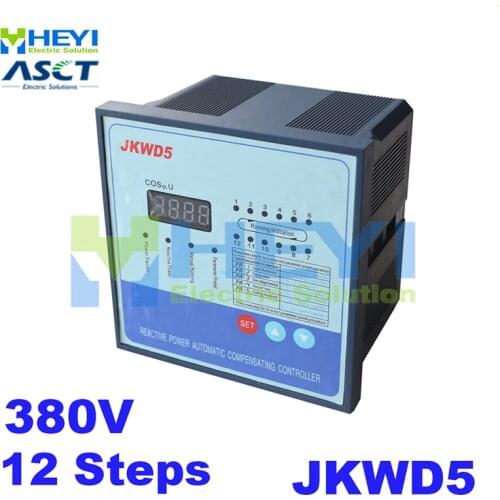 JKWD5 380V 12steps power factor controller dynamic type sensitive harmonic circuit input Reactive power compensation controller