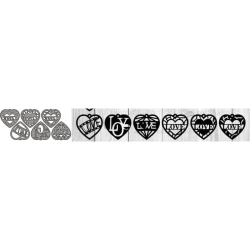 Metal Cutting Dies Heart Symbol Stencils Scrapbooking Embossing DIY Crafts Paper Cards Album Decor Metal Dies Cut