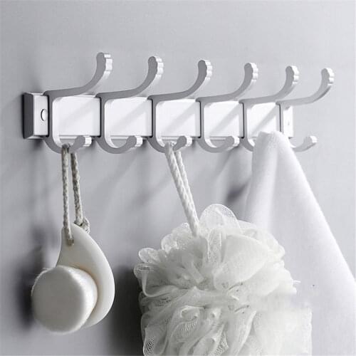 3/4/5 Holes Wall Mounted Hanger Hooks Coats Rack Wall Hooks Clothes Rails for Kitchen Bathroom Room Cloth Towel Rack Coat Hat