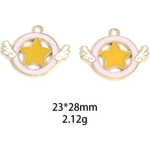Novelty earrings Korean earrings weird jewelry all kinds of sakura drip oil alloy jewelry accessories bracelet pendant