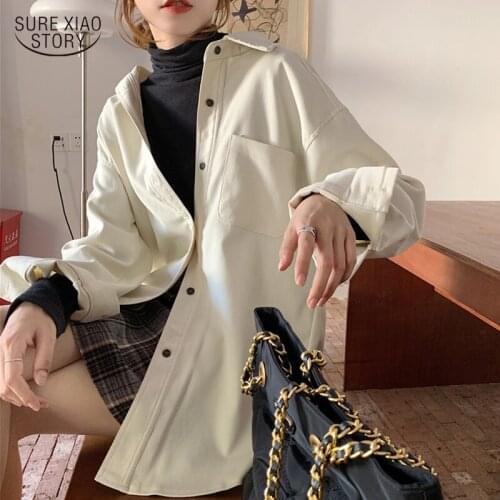 Solid Turn Down Collar Vintage Women Blouse And Tops New Cotton Plus Size Shirts For Women Long Sleeve Female Shirts 12812