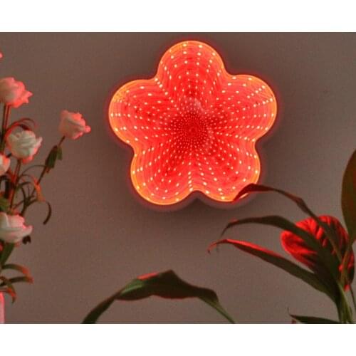 Wholesale 2pcs/Set Flower Bell Christmas Tree Infinity Mirror Lamp For Holiday New Year Decoraion Gifts To You