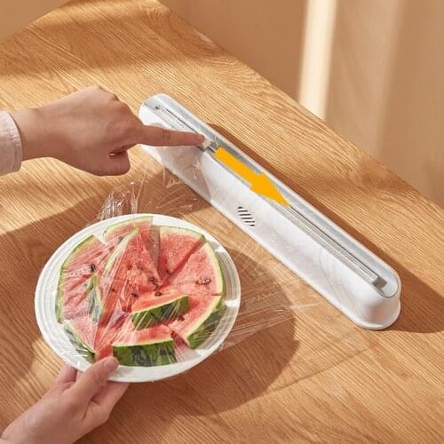 Cling film sliding knife cutter household kitchen magnet with suction cup Cling film box cutting box cutting tin foil divider