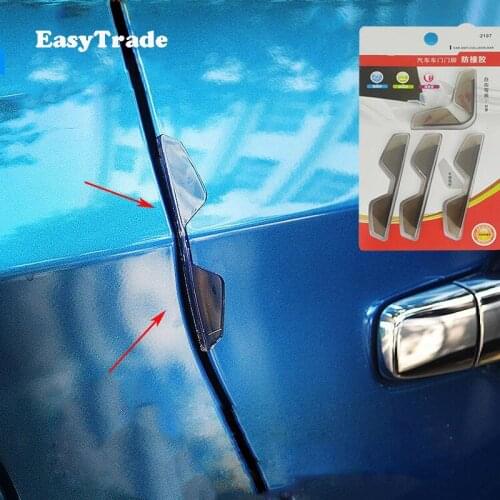 4pcs For Skoda Kodiaq 2017 2018 2019 Accessories Car Door Edge Guard Bumper Protector Anti-collision Strips PVC Sticker Scratch