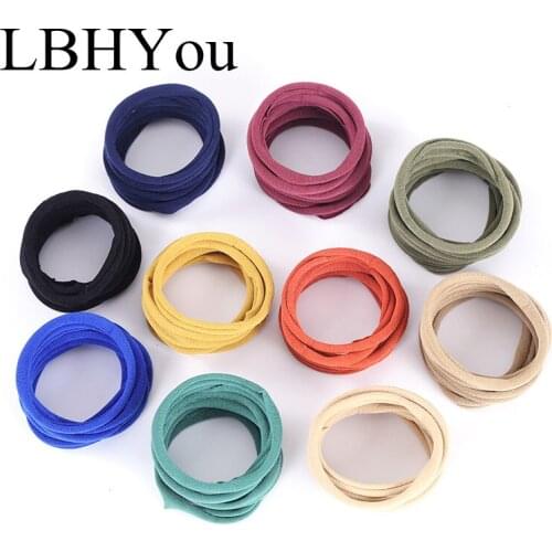 10pcs/pack Super Soft Thin Nylon Headbands, Leave no mark Skinny Headband for DIY Hair Accessories